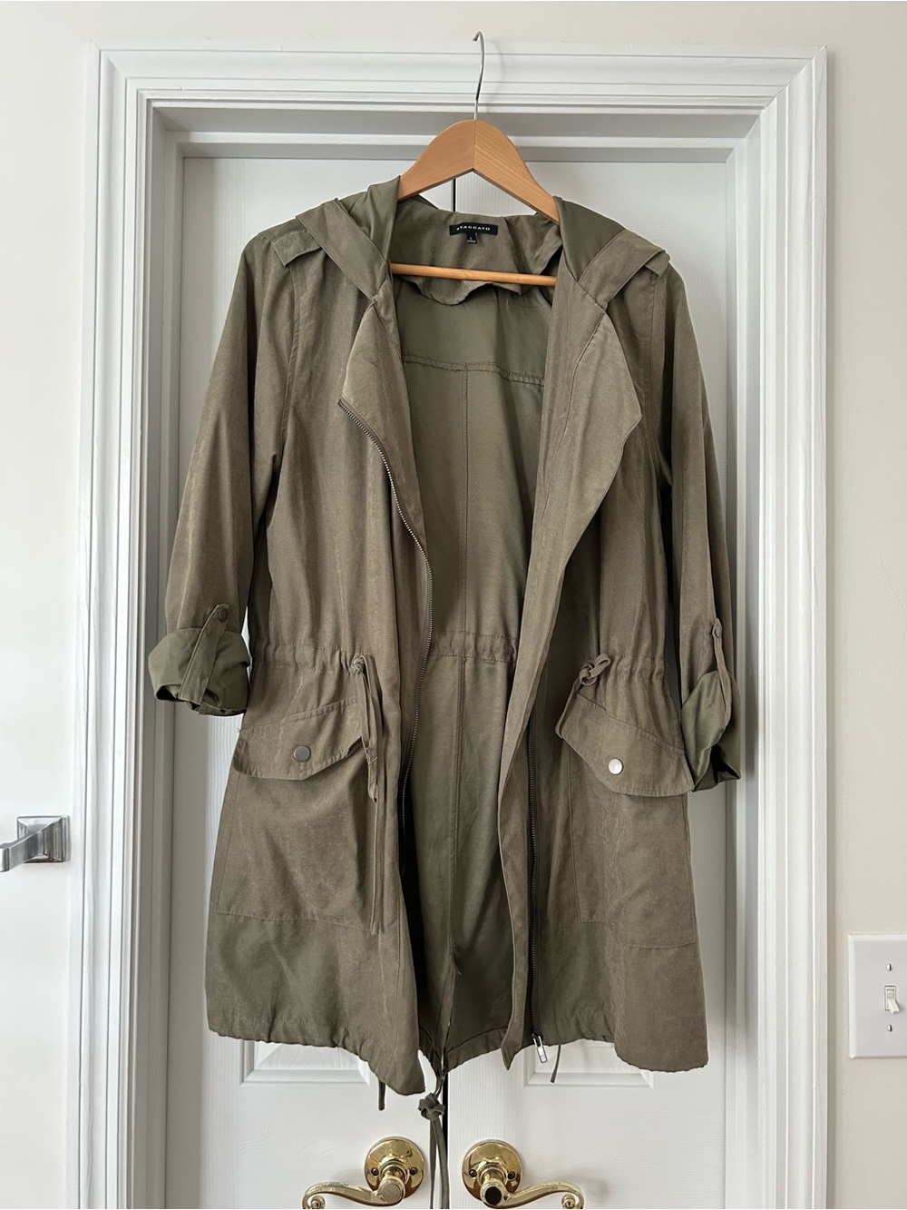 Staccato Olive Hooded Utility Jacket